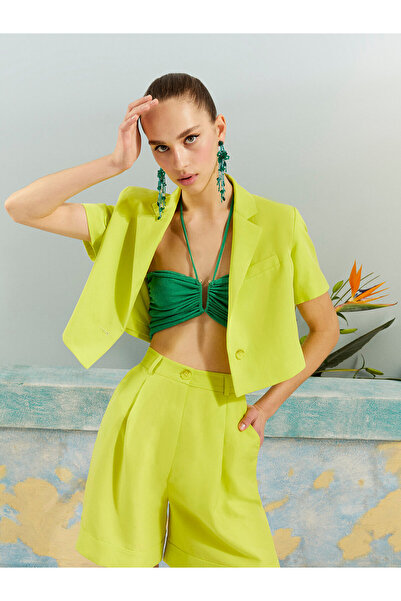 Nocturne Kısa Kollu Crop Ceket