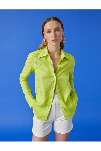 Koton Μακρυμάνικο Jacquard πουκάμισο