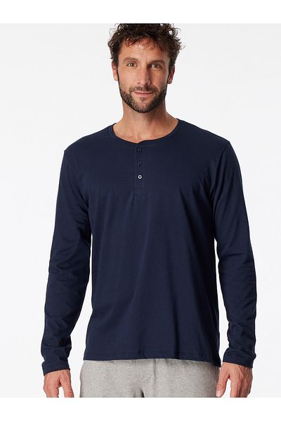 Schiesser Pyjamaoberteil Longsleeve Mix & Relax Schlaf-oberteil Nachthemd Sleepshirt