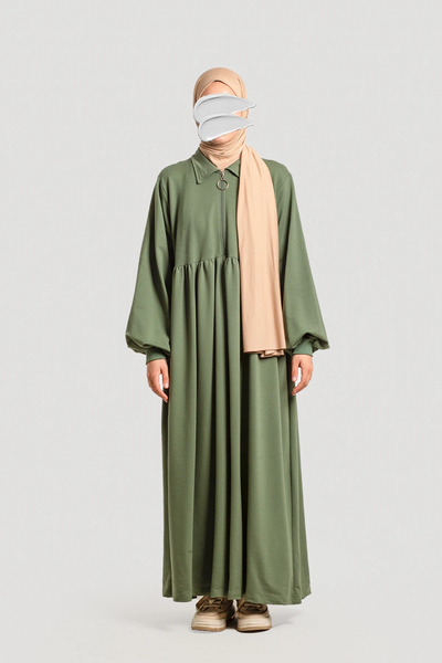 Lemaye Mint Hijab Sweat Elbise