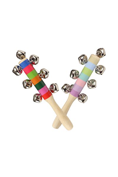 JWIN JSZ-101 Orff Rhythm Tool with Metal Bell - Wooden Maracas