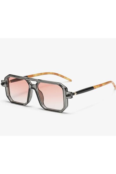 Toz Vintage Gray Frame Pink Glass Birch Vintage & Retro Sunglasses