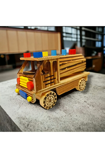AZRA HEDİYELİK Ahşap Oyuncak İş Makine Ve Kamyon Modelleri