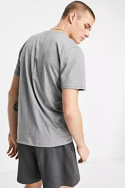 Nike Jordan Jumpman Air Unisex Γκρι μπλουζάκι με κέντημα Jordan με λογότυπο γκρι