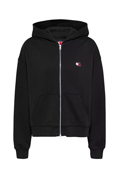 Tommy Hilfiger Tommy Jeans Tjw Boxy Badge Zip Ext Dámská černá bunda Dw0dw19412bds