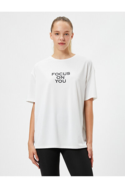 Koton Αθλητικό μπλουζάκι με κοντό μανίκι Crew Neck - Slogan Printed