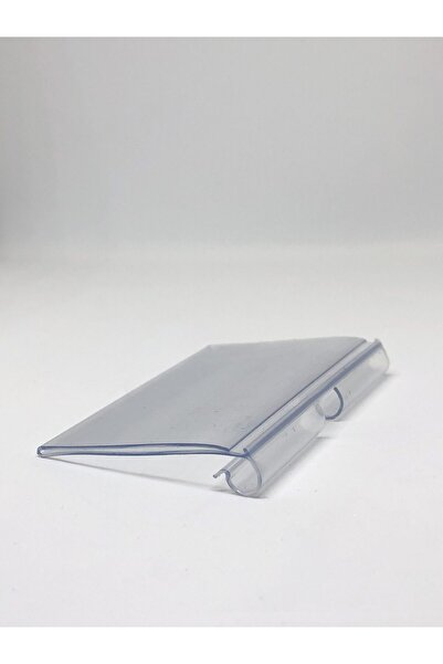 RafBurada 10 Adet Kancaya Plastik Etiket - 6 Cm Şeffaf Kanca Etiketi