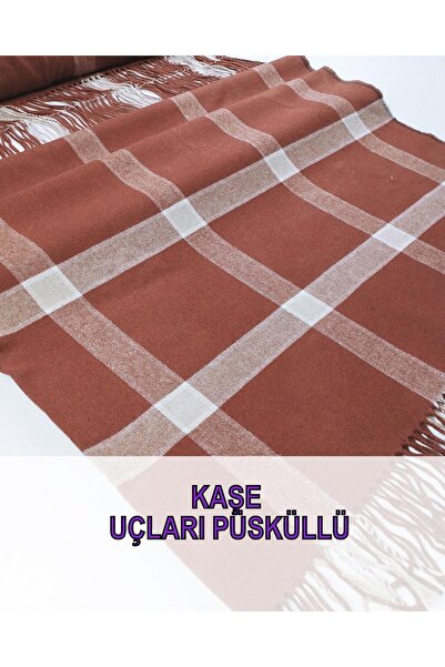 Kumaş Parça Панчол в кольорі черепиці - каше, ширина 150 см x довжина 210 см