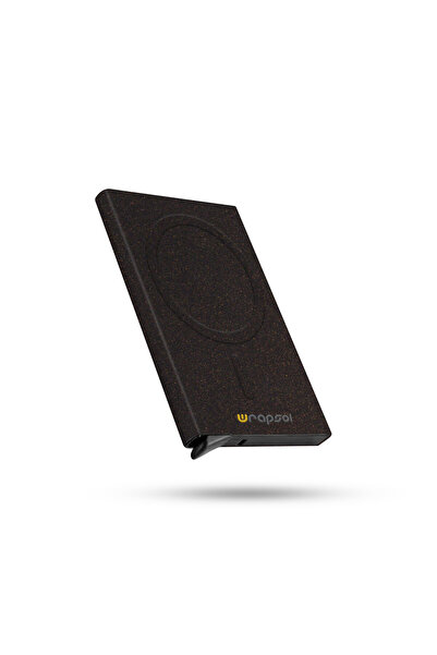 Wrapsol Magsafe Mekanizmalı Kartlık Rfid Korumalı Alüminyum Otomatik Kredi Ka...