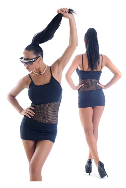 Tegan Elo TP1961318 Rochie mini din plasă în față