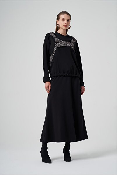 MissWhence Patchwork Detaylı Kısa Bluz