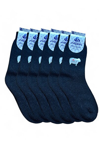 aryün 6 чифта черни момичешки вълнени зимни чорапи