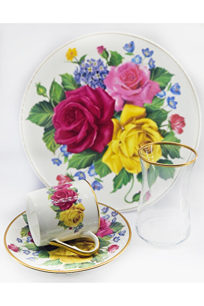 LEONARTE CASA 4 PARÇA TEK KİŞİLİK PASTA VE ÇAY SETİ