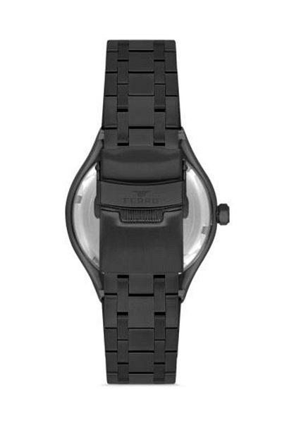 FERRO Black Color Steel Cord Men's Wristwatch