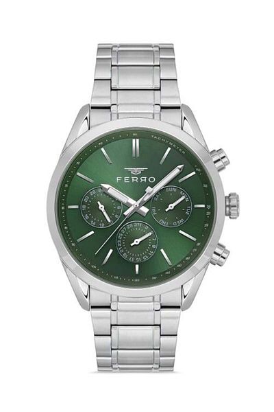 FERRO Silver Steel Band Men's Wrist Watch
