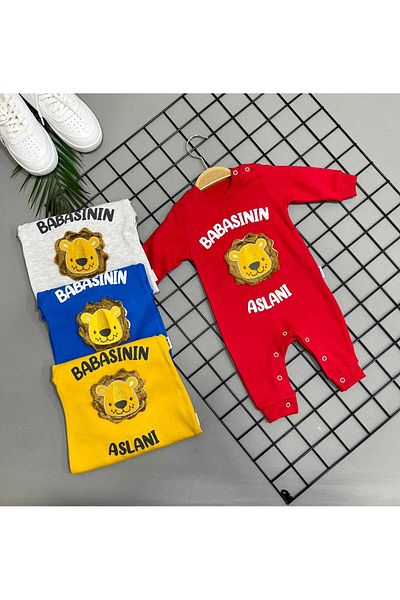 bakyaa Baby Father's Lion Written Overalls