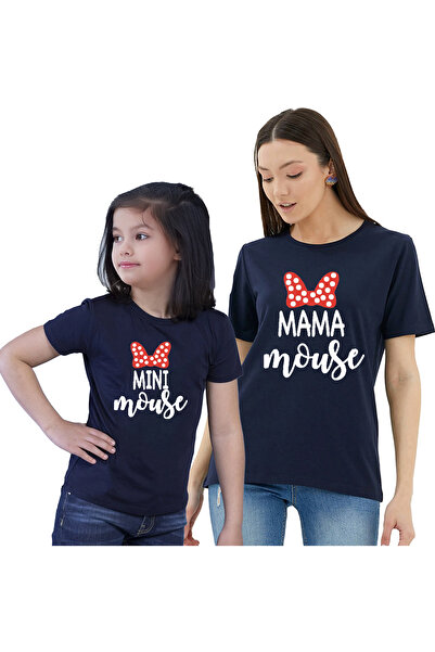 BB T SHIRTS Tricou Mamă Fiică Combinație Bumbac Imprimat Mouse Primul Tricou de calitate
