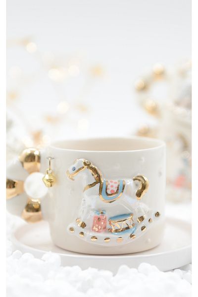 Pernotte Handmade 24K Gold Plated Carousel Turkish Coffee Cup