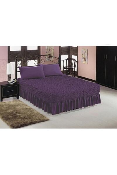 Uy Style Bürümcük Fabric Elastic Sheet Skirt, Flexible Bedspread 1 Piece
