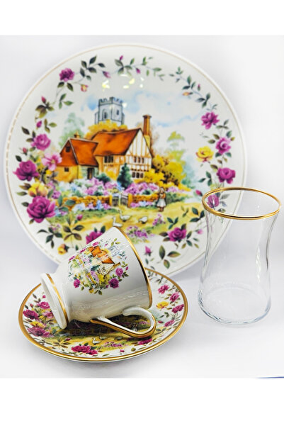 LEONARTE CASA 4 PARÇA TEK KİŞİLİK PASTA VE ÇAY SETİ 1