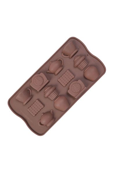 Eminonutoptanci Tiny Silicone Cake - Teapot Clock & Coffee Mold, Sugar Plasticine Jelly