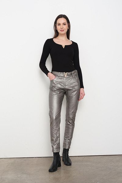 Qutu Butik 66753 V Buckle Crash Pants