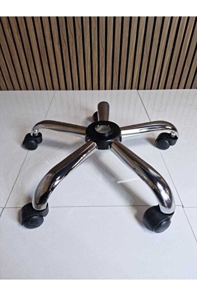 Aykozkozmetik Aykoz Çalışma Ofis Büro Sandalyesi Ayağı  Tekerlekli Krom Yıldız Ayak