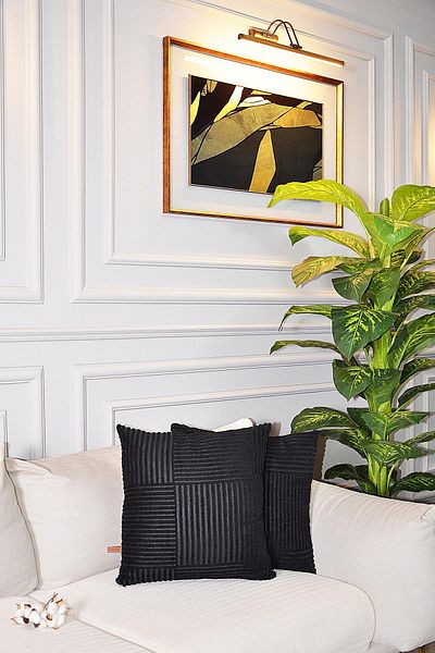 BİRHOME غطاء وسادة مزخرف بتصميم جاكار مكون من قطعتين مقاس 43 × 43 سم