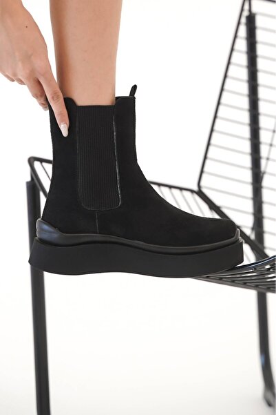 Lizzu Yedra Μαύρα Γυναικεία Μποτάκια - Σχέδιο και Ελαστική Σόλα
