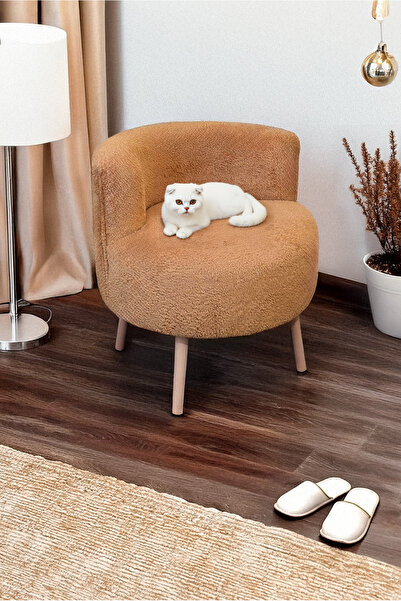 YAPKAR Çay Seti Tekli Koltuk, Kahverengi Berjer (salon, Balkon, Ofis)