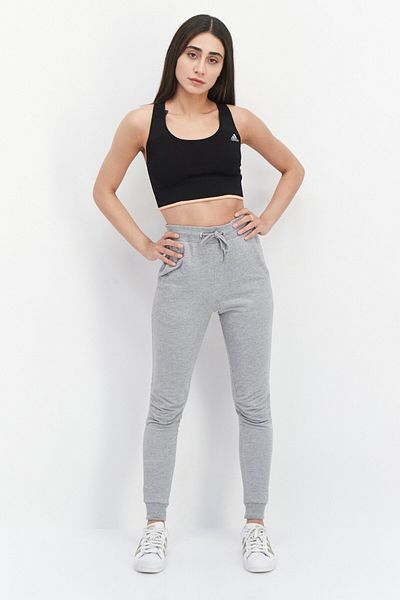 adidas Női sportruházat Fit márkalogós edzés rövid felső, fekete
