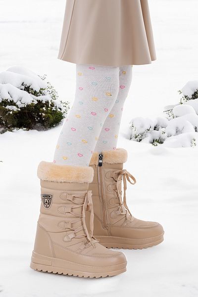 Twingo Girl's Thermal Sheepskin Snow Boots - Twg 995
