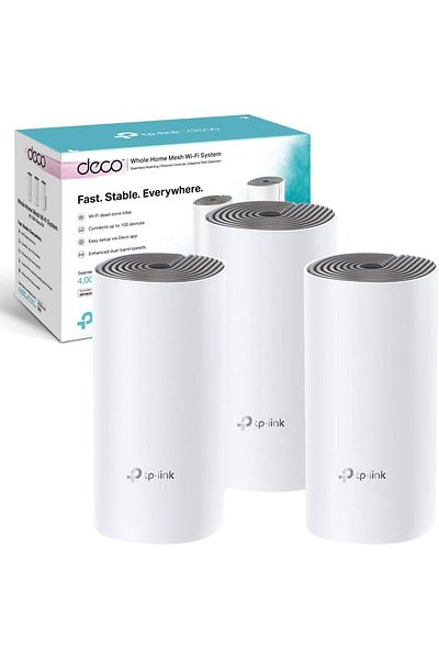 TP-LINK Deco E4 AC1200 Whole Home Mesh Wi-Fi System, Seamless and Speedy (AC1200), White
