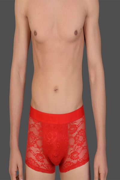 Emsay Store Original Fancy Sexy Red Tulle Men's Boxer Fancy Underwear