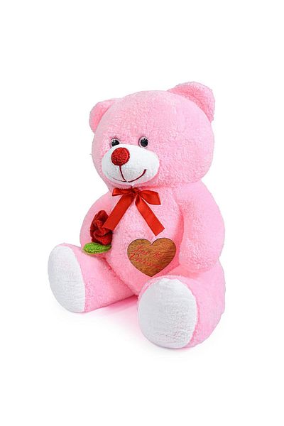 Özgüner Oyuncak 75 Cm Cute Teddy Bear Holding a Rose in Her Hand (You Are Good)