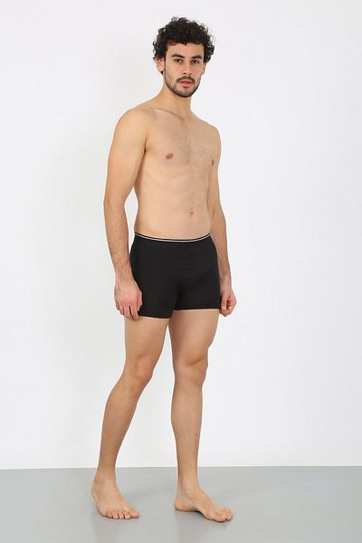 Akbeniz Μαύρα μποξεράκια μεγάλου μεγέθους - Cotton Lycra 40134