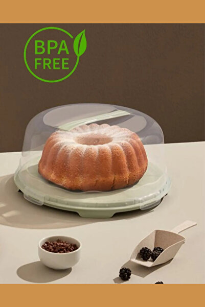 Eynel 1 Piece Round Lid Lockable Cake, Pastry, Dumpling Carrying Box, Storage Container Age Cake Bowl