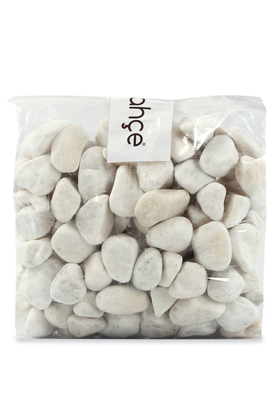 İYİBAHÇE Beyaz Dolomit Taş 1 Kg 4-6 Cm Bahçe Peyzaj Süs Taşı Saksı Teraryum A...
