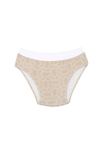 Akbeniz Ανδρική κρέμα από βαμβακερό σχέδιο Lycra Slip 40131