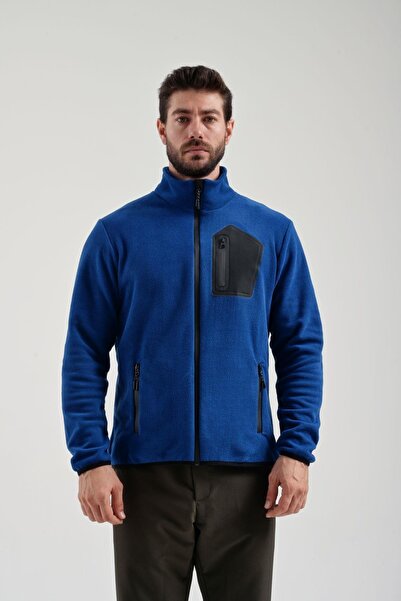 Exuma Erkek Koyu Mavi Tam Fermuarlı Polar 2312003