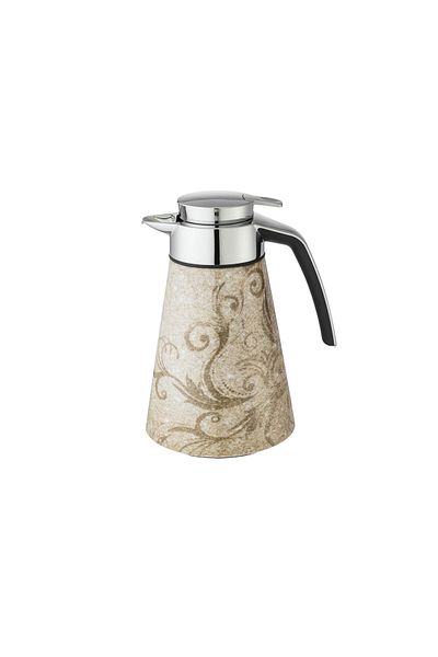 Dania German amsa Thermos 1 liter capacity beige and silver color