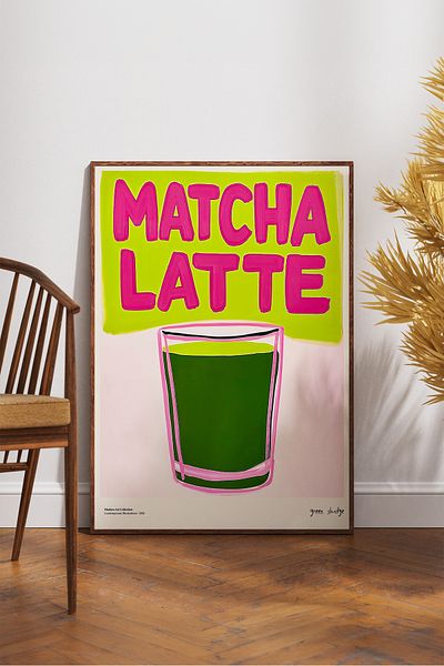 House Gorgeous Poster cu design modern colorat Matcha Latte fără încadrare Colecția Dolce Vita