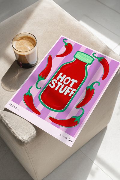 House Gorgeous Poster cu design colorat modern fără încadrare Hot Stuff Colecția Dolce Vita