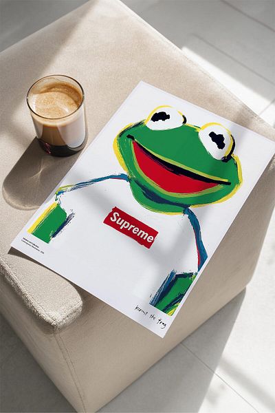 House Gorgeous Poster cu design colorat modern fără rame Supreme Kermit Colecția Dolce Vita