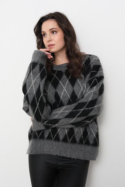 Qutu Butik 2422 Baklava Pattern Triko Sweater