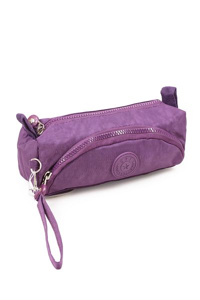 İMAKS Purple Crinkle Clinker 2 Zippered Wrist Strap Mobile Phone Hand Makeup Bag - Wallet Pen Holder 1115J