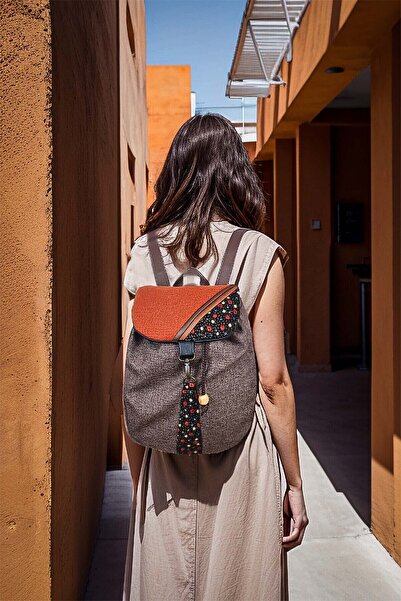 Ayşe Teyze'nin Çantaları Kadın Kahverengi Sırt Çantası Ksırt04