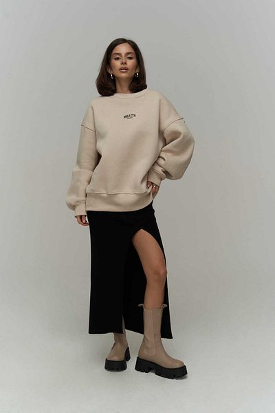 FULL TOLERANCE Fear Less Beige Unisex Oversize φούτερ