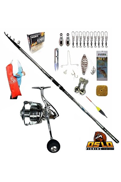 Oslo Crome 420cm 70-250gr Oslo Shark 6000 Profesyonel Surf Sazan Kıyı Olta Ta...