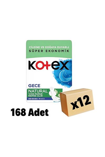 Kotex Natural Night Sanitary Pads 12 Pieces of 14